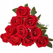 VEVOR ARTIFICIAL FLOWERS ROSES 60 PCS RED FLEXIBLE STEMS PREMIUM