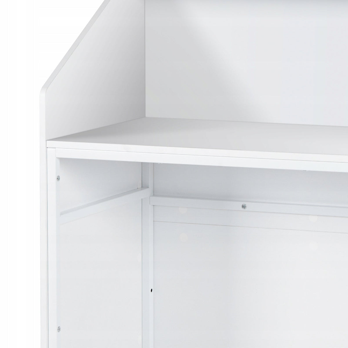 VEVOR PROFESSIONAL RECEPTION DESK WHITE MDF CASH WRAP COUNTER 118X50X111 CM