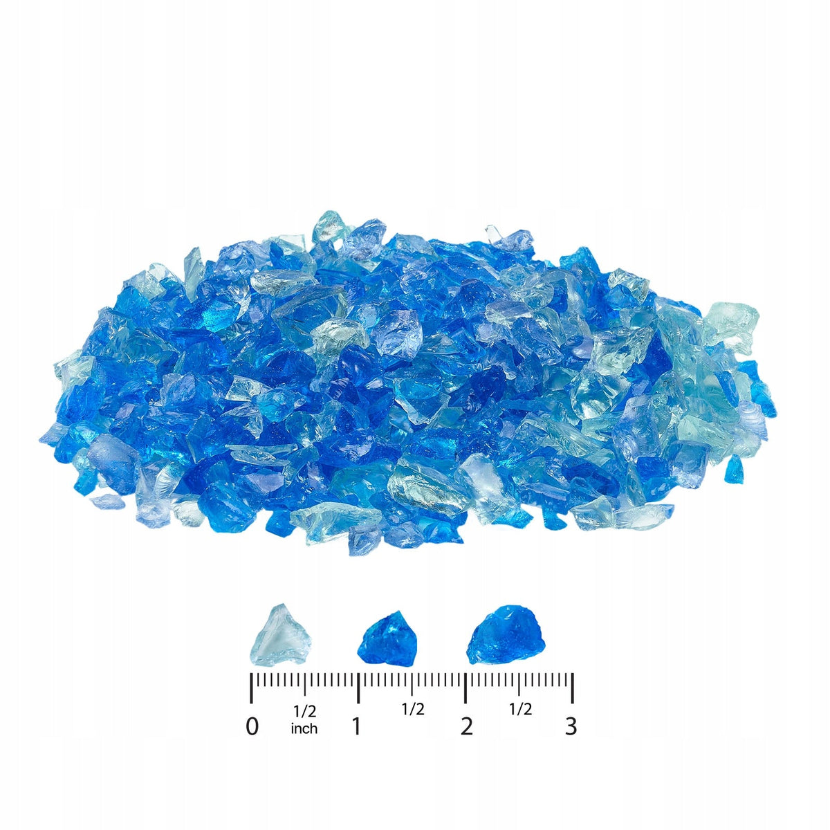 VEVOR FIREPROOF GLASS 4.5KG FIREPLACE GLASS STONES SEA BLUE