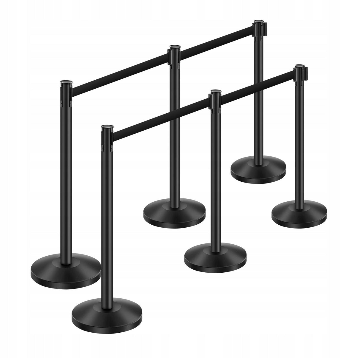 VEVOR 6-PACK RETRACTABLE STANCHIONS STRONG STABLE