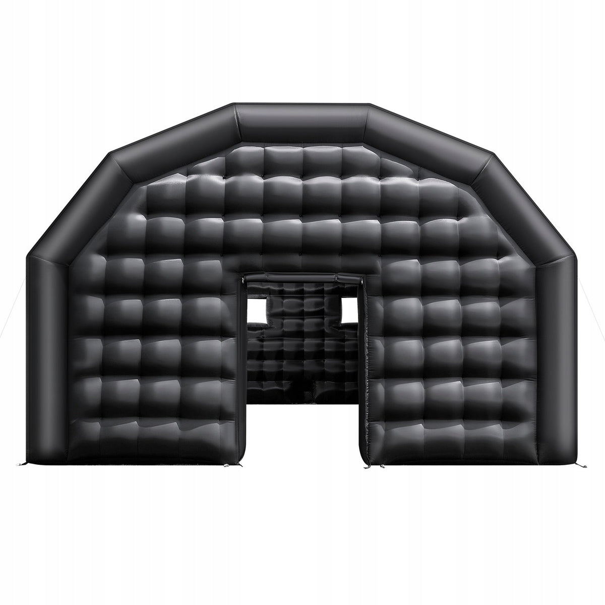 VEVOR 8X6X4M INFLATABLE PARTY TENT BLACK WITH 1100W PREMIUM BLOWER
