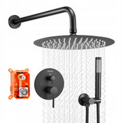 VEVOR PROFESSIONAL SHOWER FAUCET WITH 10-INCH RAINFALL SHOWER HEAD, BLACK
