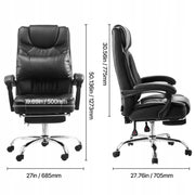 VEVOR PREMIUM SWIVEL OFFICE CHAIR WITH HIGH BACK AND FOOTREST