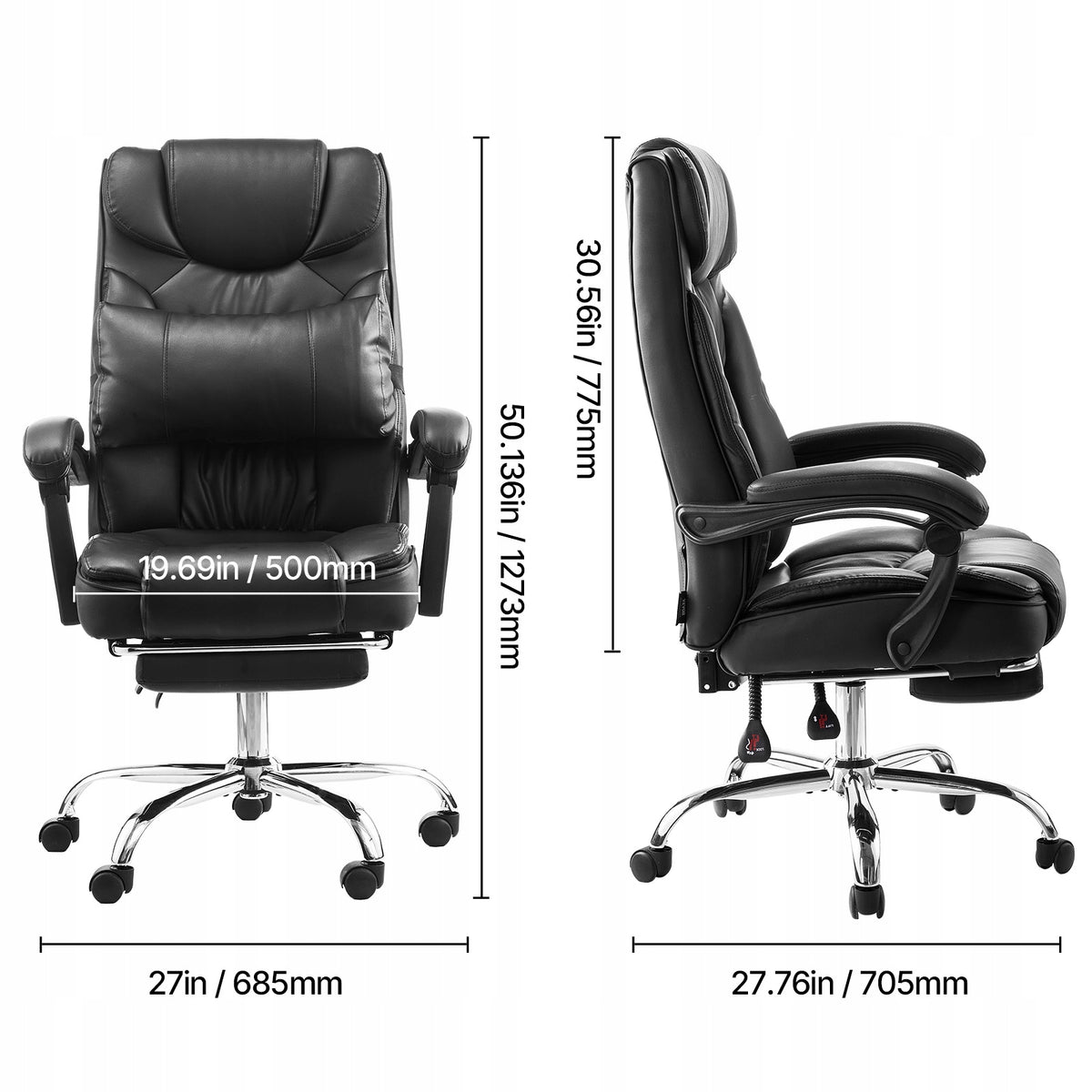 VEVOR PREMIUM SWIVEL OFFICE CHAIR WITH HIGH BACK AND FOOTREST