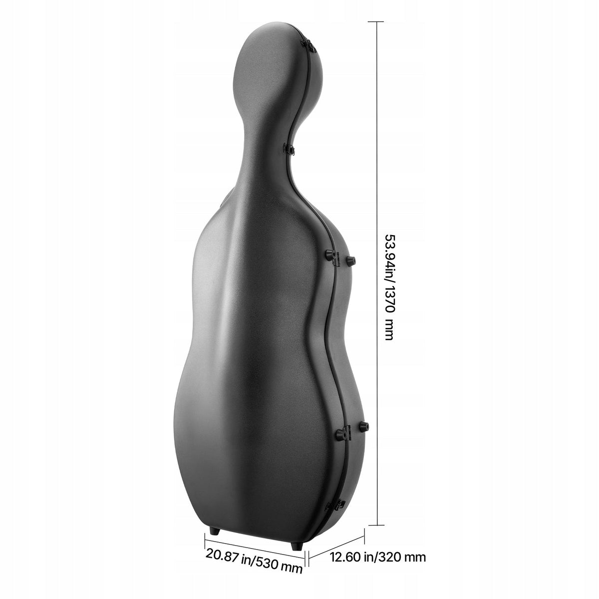 VEVOR 4/4 COMPOSITE CELLO CASE LIGHTWEIGHT SOLID WITH DOUBLE STRAPS