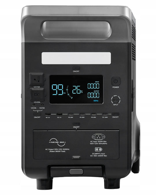 VEVOR 3600W 3840WH PORTABLE POWER STATION SOLAR GENERATOR 10 OUTLETS