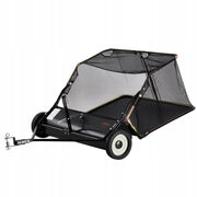 VEVOR 42 INCH TOW BEHIND LAWN SWEEPER 12 CU.FT ADJUSTABLE HEIGHT