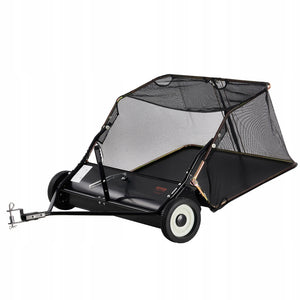 VEVOR 42 INCH TOW BEHIND LAWN SWEEPER 12 CU.FT ADJUSTABLE HEIGHT