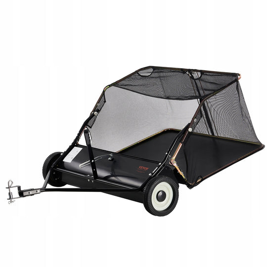 VEVOR 42 INCH TOW BEHIND LAWN SWEEPER 12 CU.FT ADJUSTABLE HEIGHT