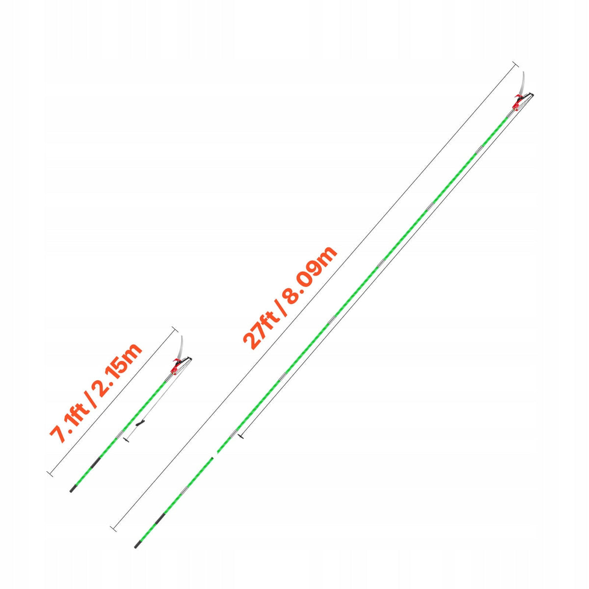 VEVOR PROFESSIONAL TREE PRUNER WITH 8M TELESCOPIC POLE