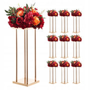 VEVOR 10 PCS Wedding Flower Stand 200X200X600 MM Solid Gold Set