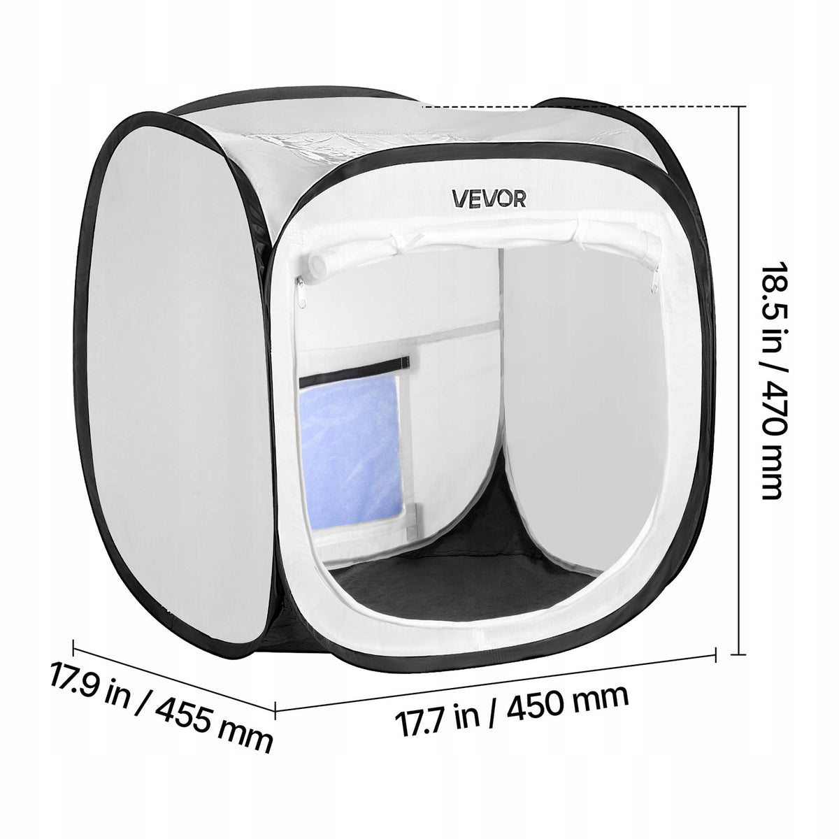 VEVOR PORTABLE PAINT SPRAY BOOTH 40.5X40.5X43CM COMPACT ROBUST