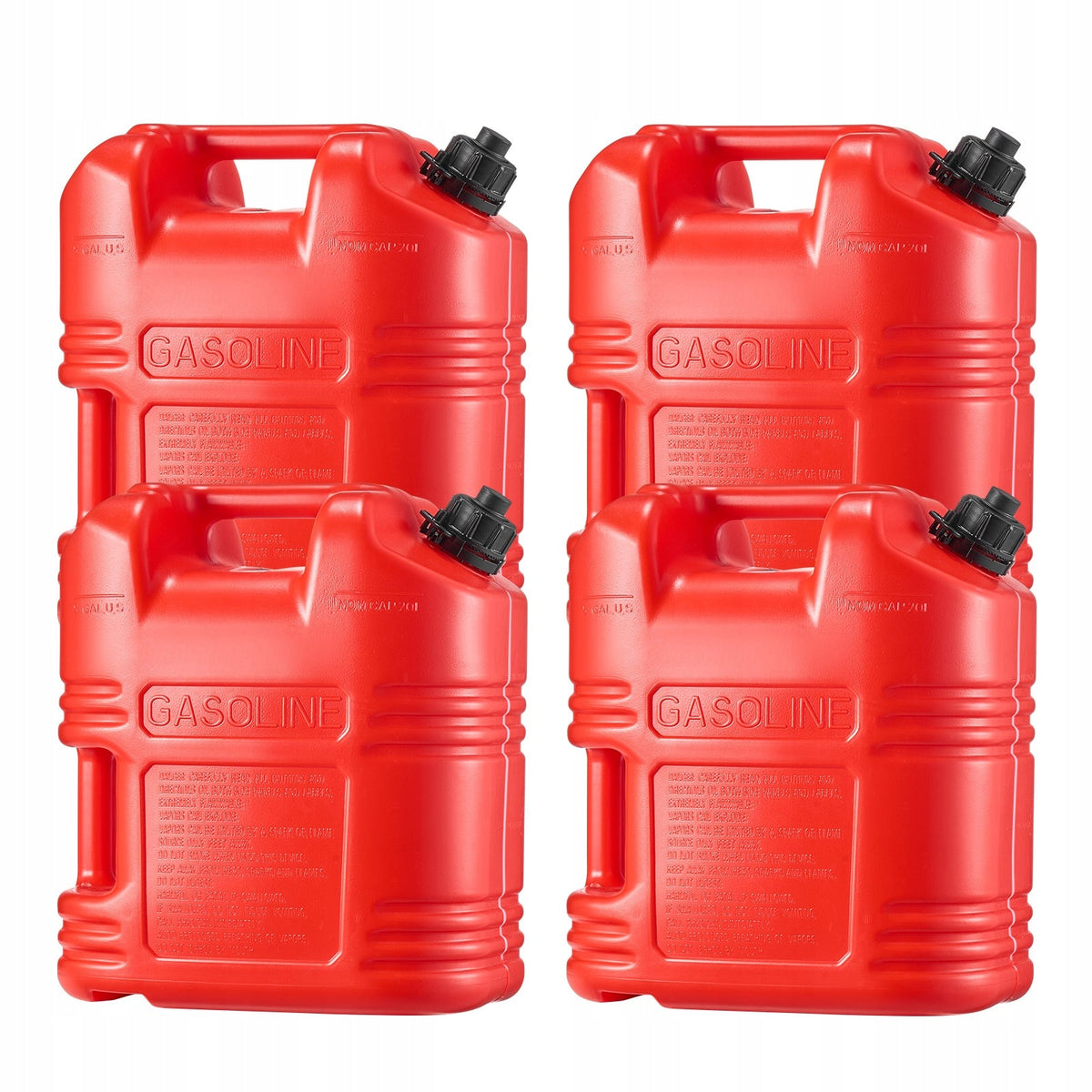 VEVOR FUEL JERRY CAN 19L 4PCS SPOUT HDPE STRONG PROFESSIONAL