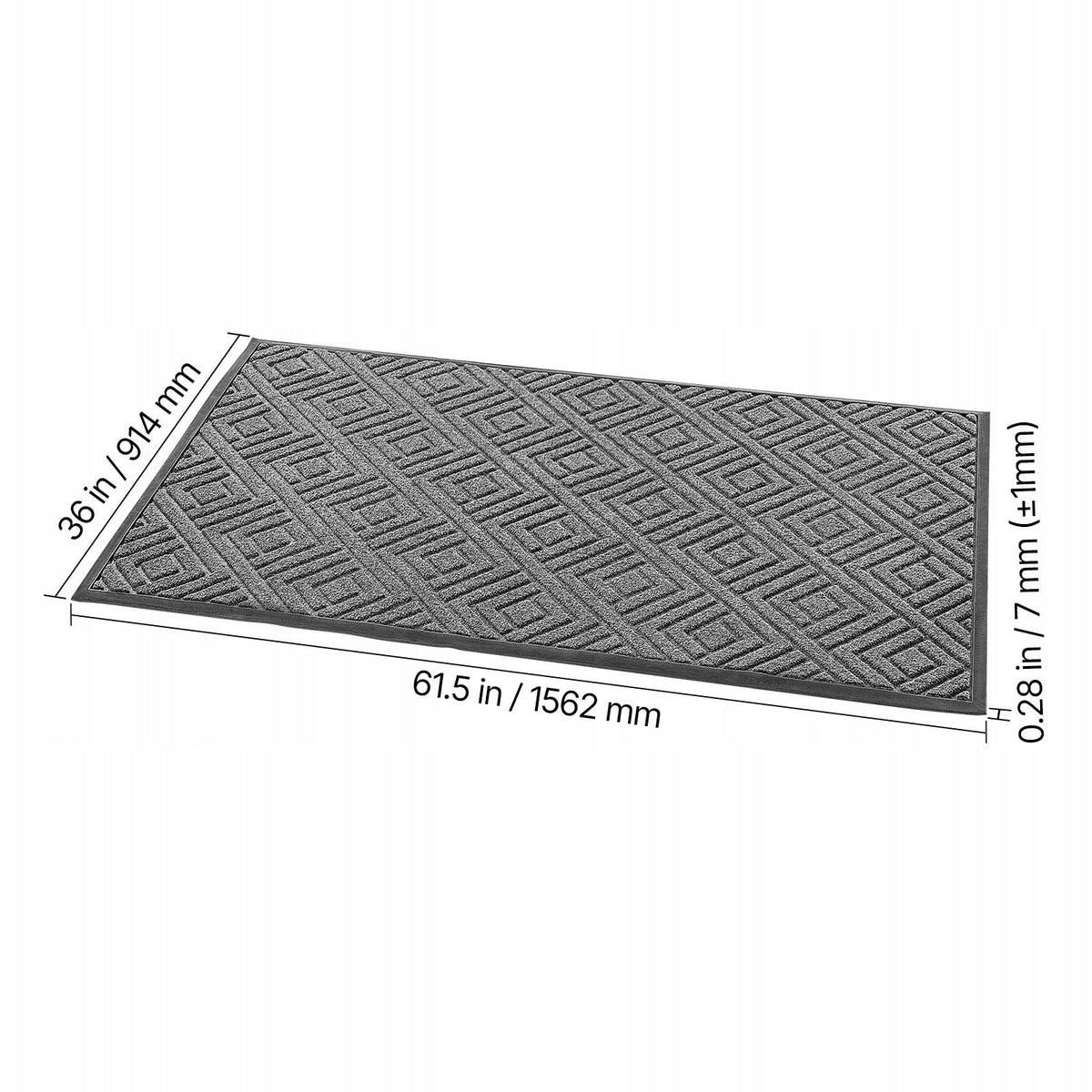 VEVOR DIRT TRAPPER ENTRANCE MAT 1562X914MM STRONG INDOOR DOORMAT