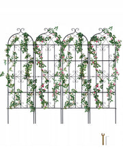 VEVOR 51x180 cm Climbing Plant Support - Set of 4 Metal Trellises