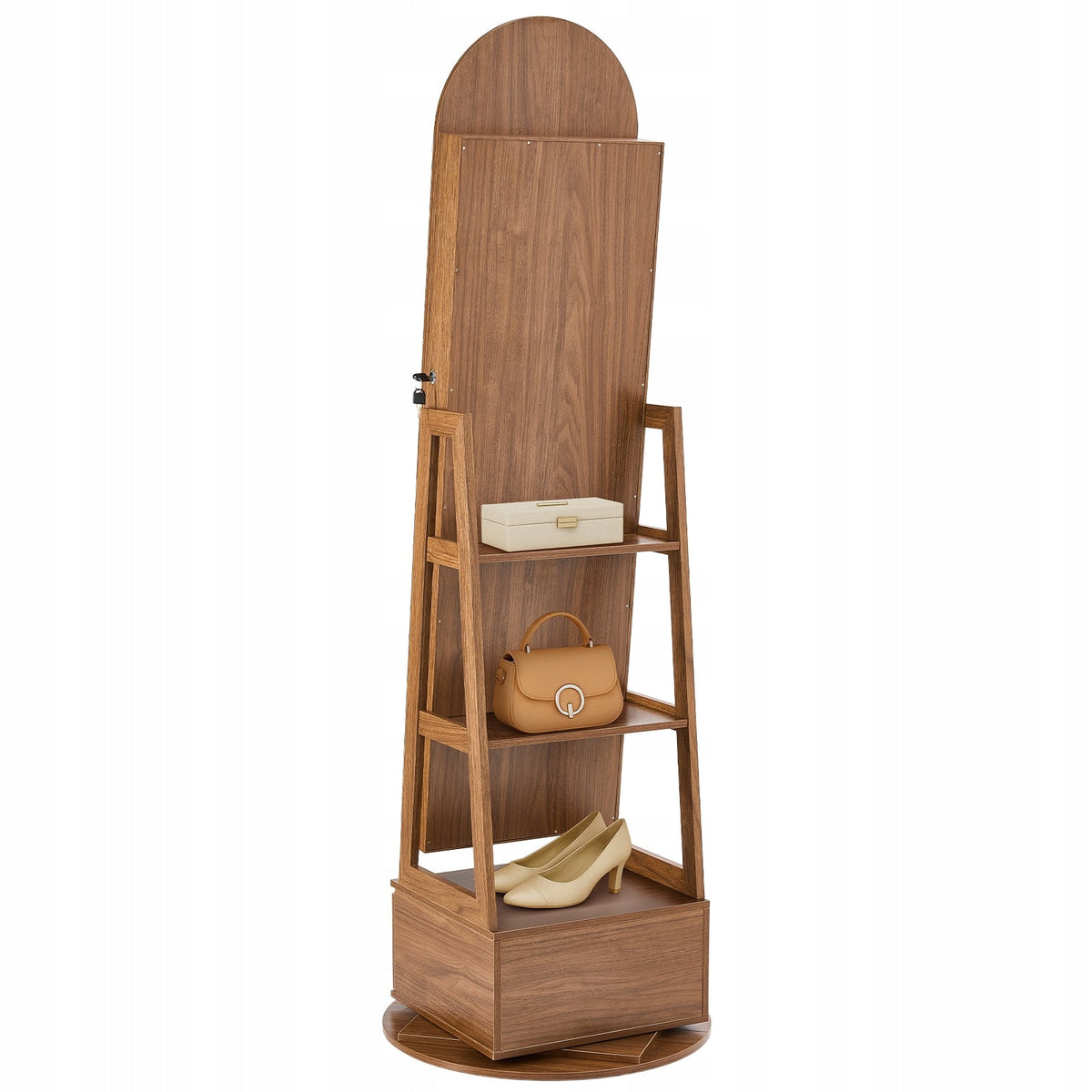 VEVOR 360 ROTATING JEWELRY CABINET WITH MIRROR 1655 MM PREMIUM ORGANIZER
