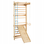 VEVOR WOODEN ROPE LADDER 15 STEPS FOR PLAYGROUND CLIMBING STURDY