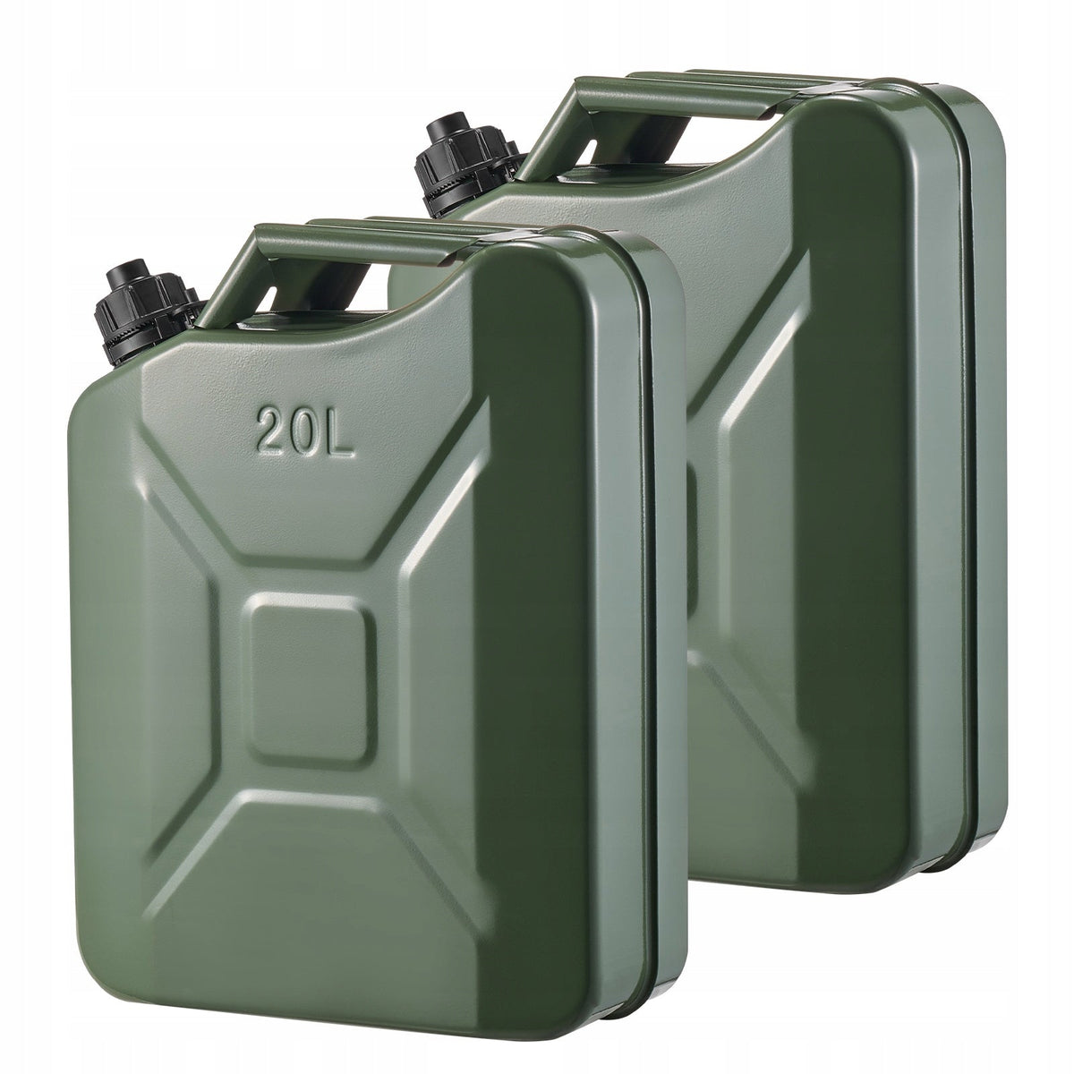 VEVOR 20L FUEL CAN 2 PCS METAL WITH SPOUT AND STRONG HANDLE