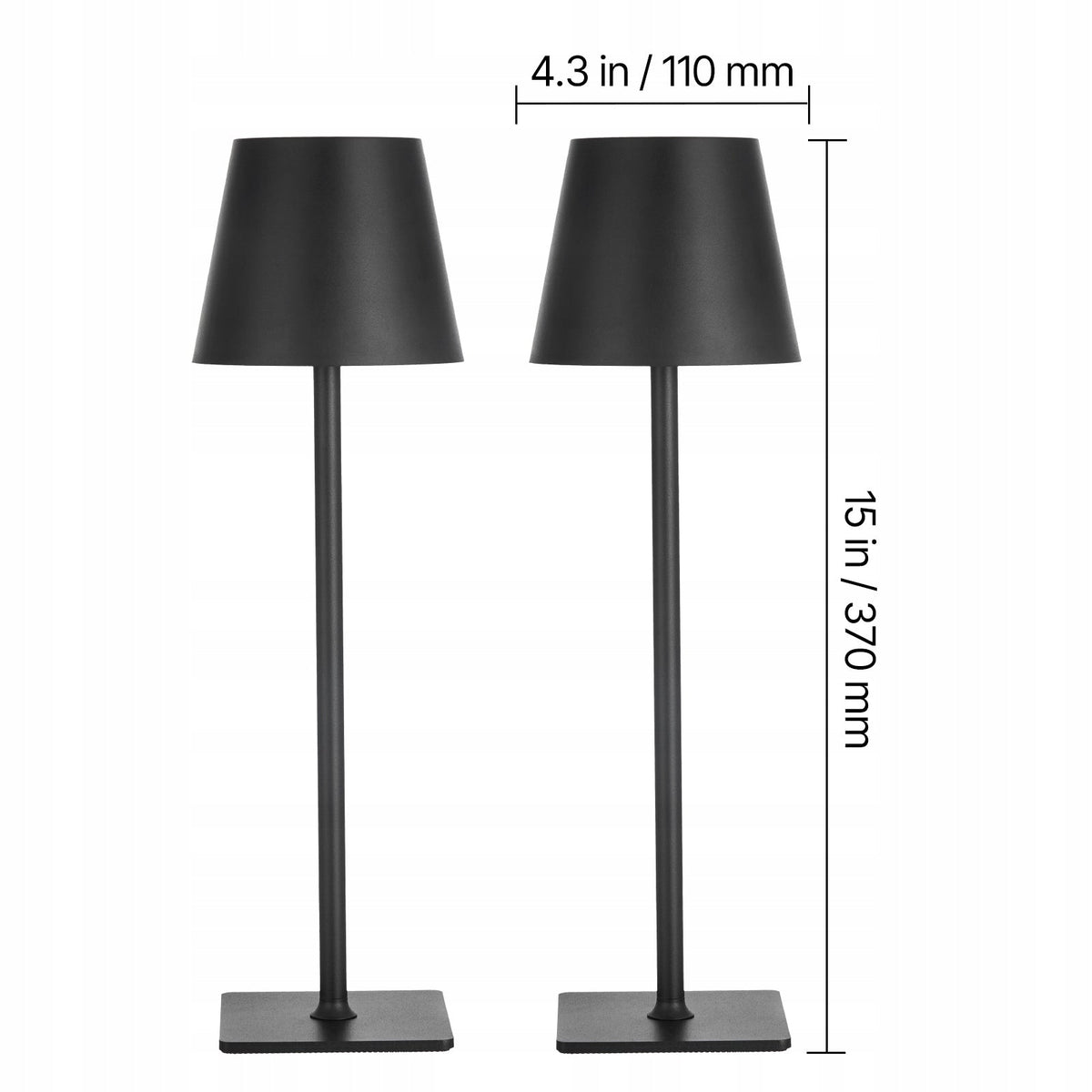 VEVOR CORDLESS TABLE LAMP 2 PCS 5200MAH TOUCH CONTROL 3 COLORS POWERFUL