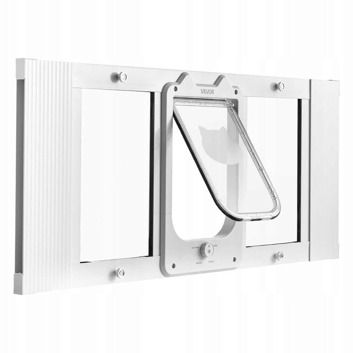 VEVOR CAT FLAP ADJUSTABLE 787-914 MM ALUMINIUM 4-WAY LOCKING