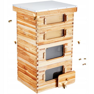 PROFESSIONAL VEVOR 40 FRAME HIVE CEDAR WOOD WAXED BASSWOOD