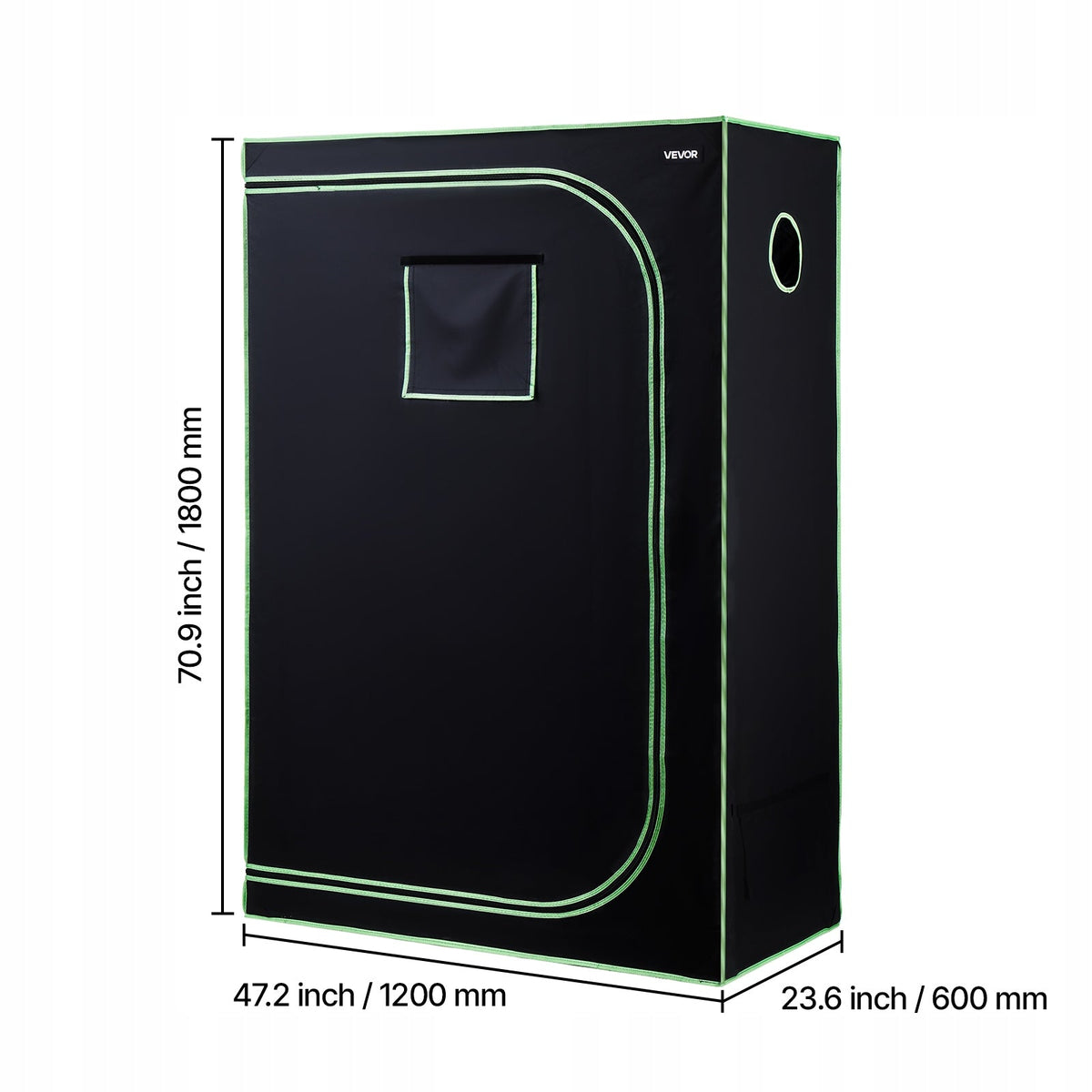 VEVOR PROFESSIONAL GROW TENT 120X60X180 CM 600D MYLAR GROWBOX