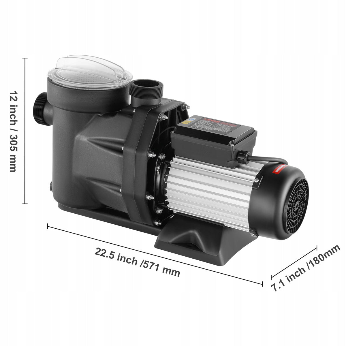 VEVOR Above Ground Pool Pump 2 HP 220V-240V DUAL SPEED 33000