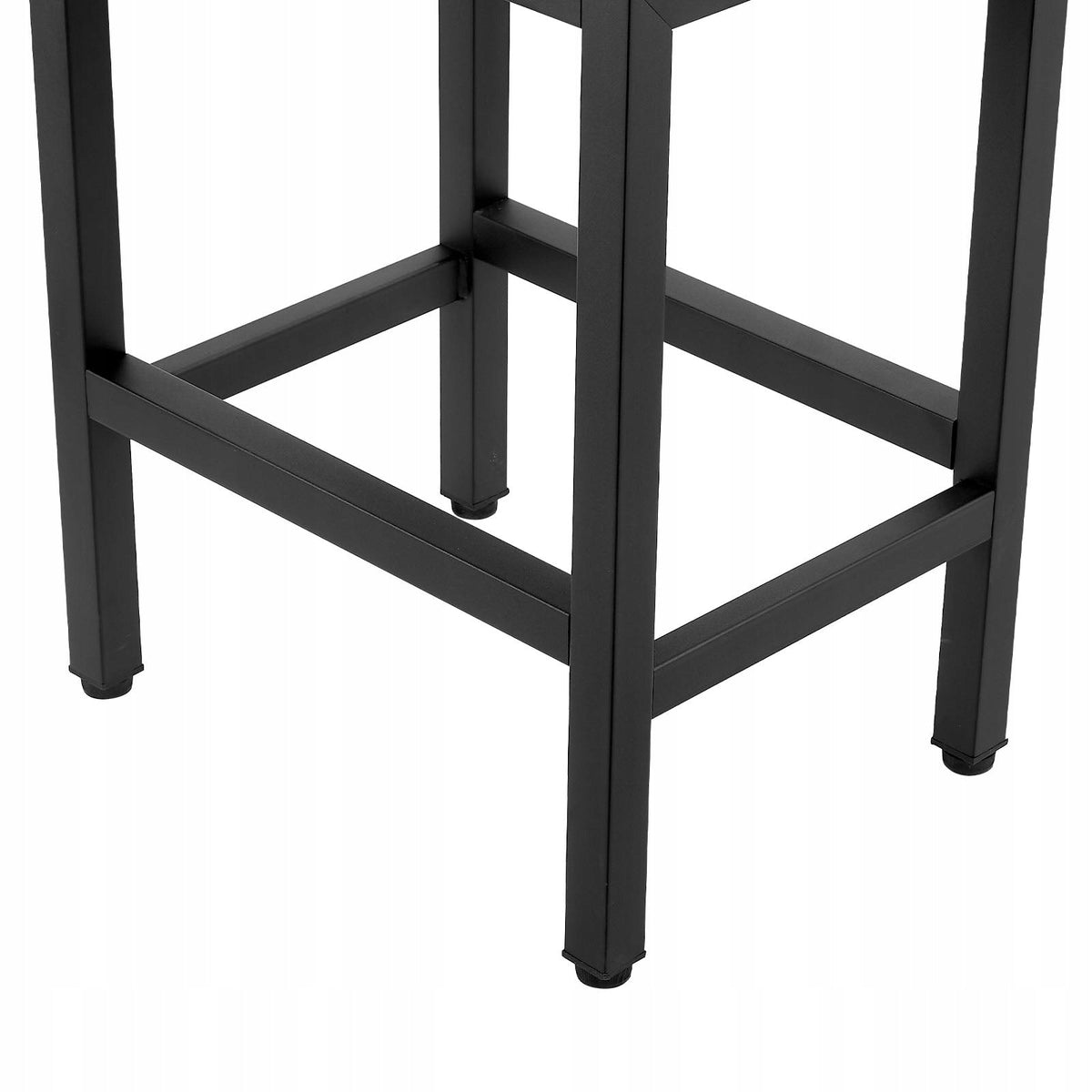 VEVOR BAR STOOLS SET OF 2 PU LEATHER BLACK STRONG SOLID