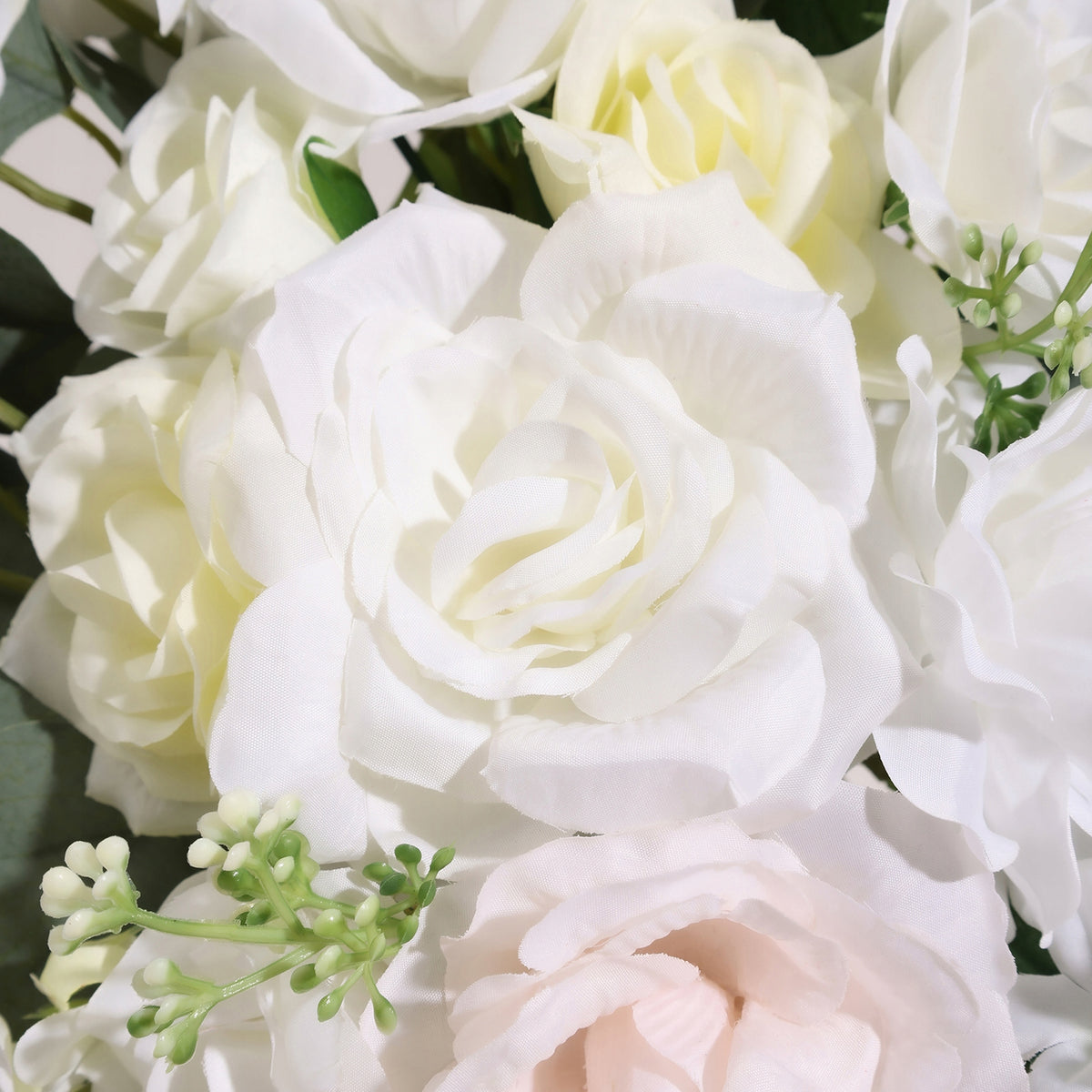 VEVOR Wedding Arch Flower Kit White Silk Flowers Drapes