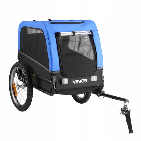 VEVOR BICYCLE TRAILER FOR DOGS UP TO 30 KG FOLDABLE STRONG AND LIGHTWEIGHT FRAME