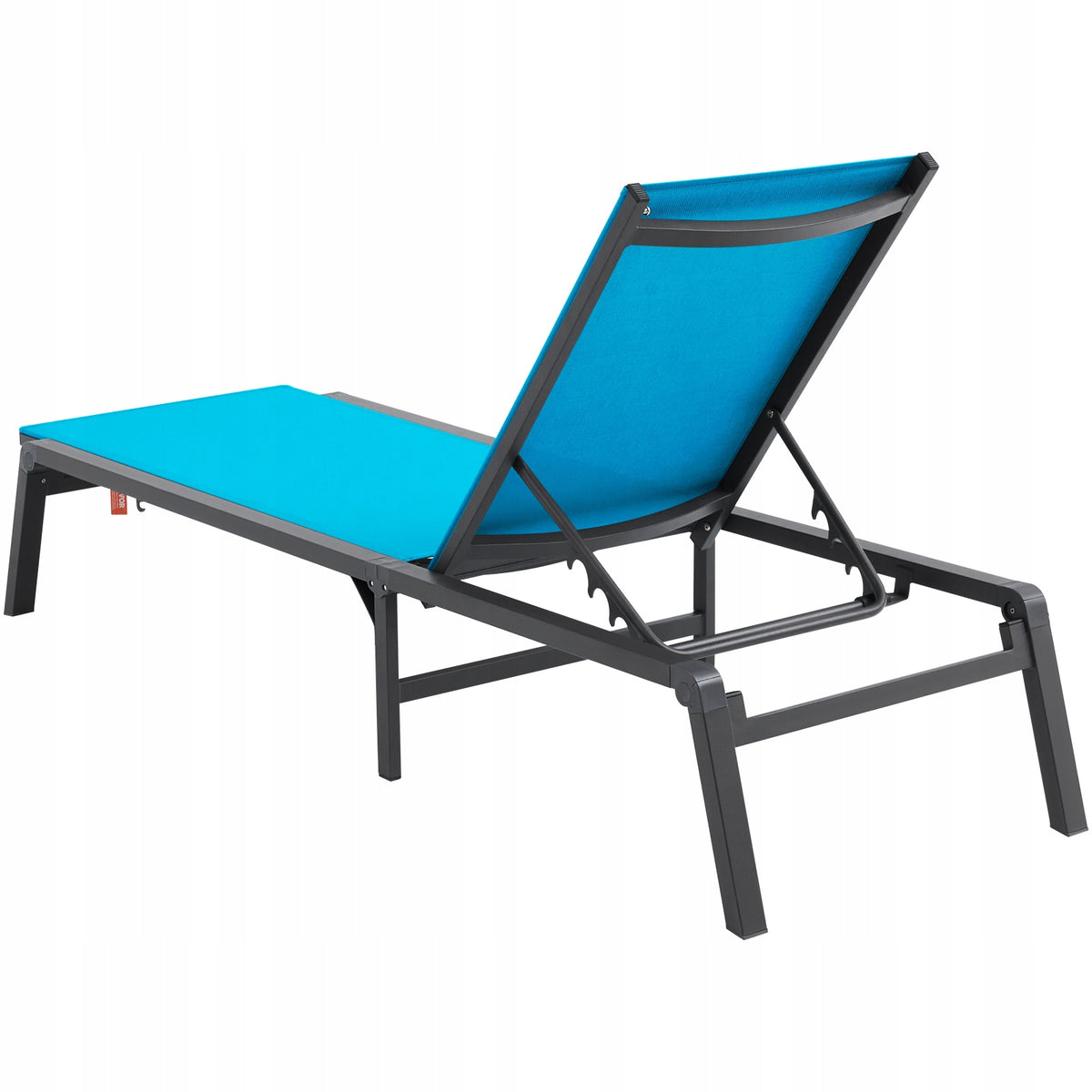 VEVOR GARDEN LOUNGER ALUMINUM SUN LOUNGER WITH 5 ADJUSTMENTS FOLDABLE BLUE