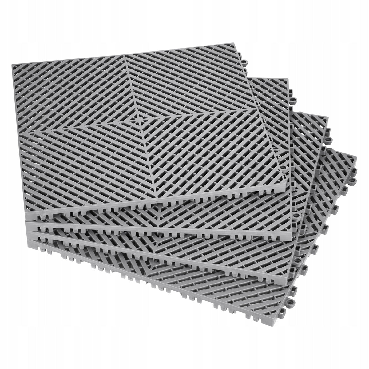 VEVOR MODULAR DRAINAGE MAT 24 PCS 15.7X15.7 INCH PP NON-SLIP