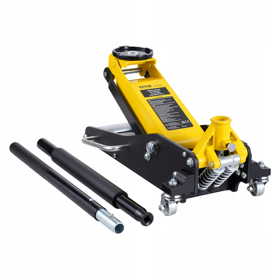 VEVOR 2 Ton Low Profile Hydraulic Floor Jack Aluminum Heavy Duty Yellow