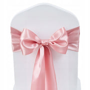 VEVOR SATIN CHAIR SASHES WITH BOWS 275X17CM 100 PCS ROSE GOLD