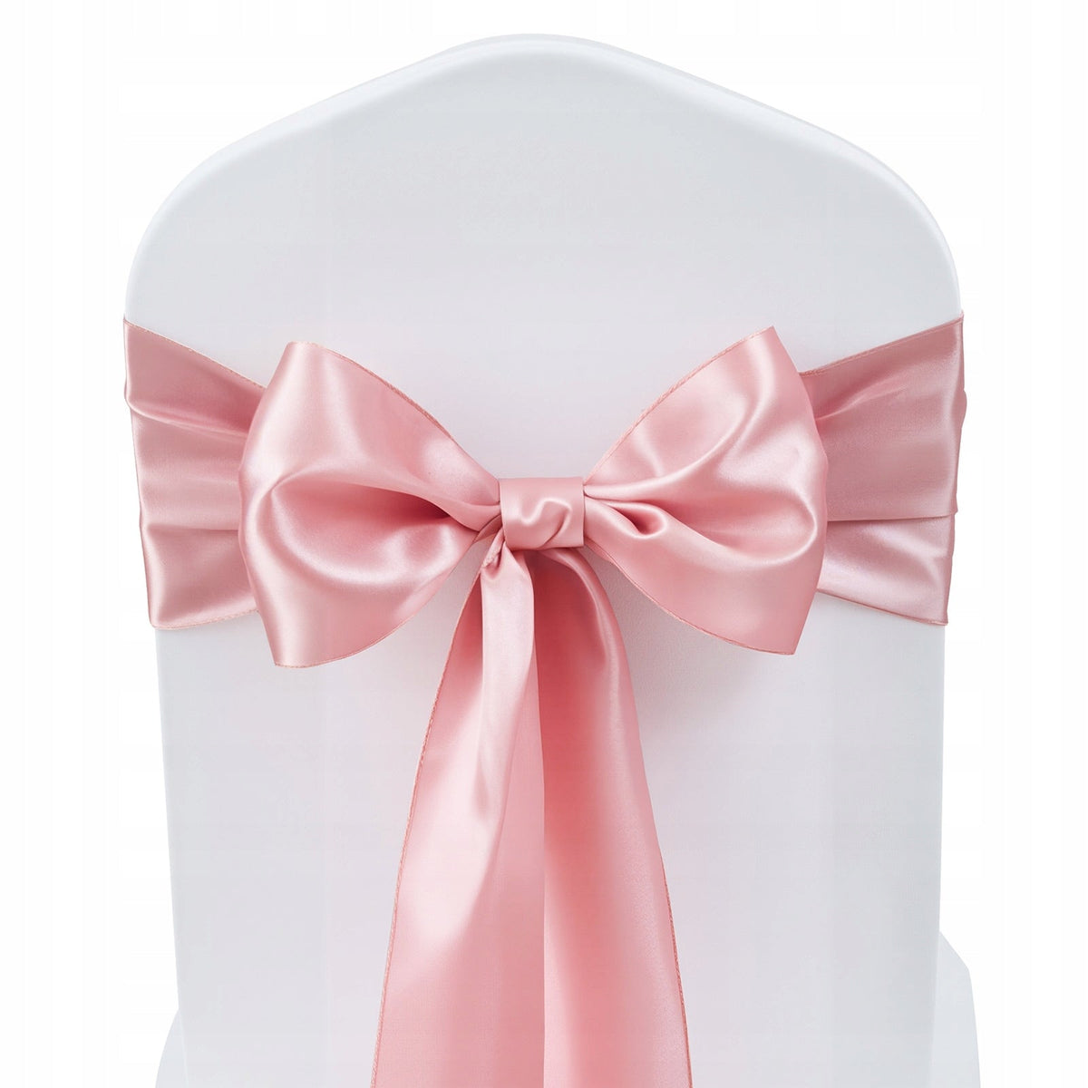 VEVOR SATIN CHAIR SASHES WITH BOWS 275X17CM 100 PCS ROSE GOLD