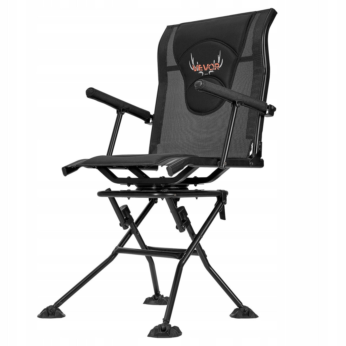 VEVOR FOLDING CAMPING FISHING CHAIR WITH ARMRESTS 360 ROTATING