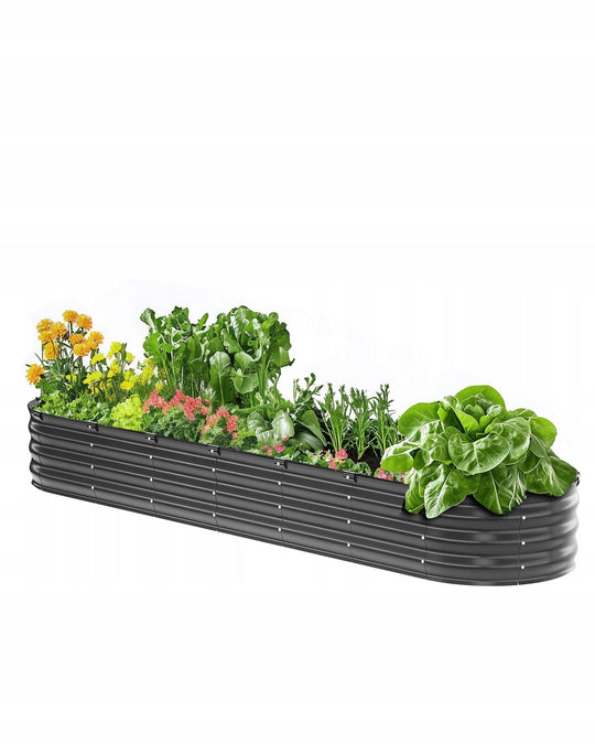 VEVOR RAISED METAL GARDEN BED 240X60X27CM GALVANIZED STURDY BEST