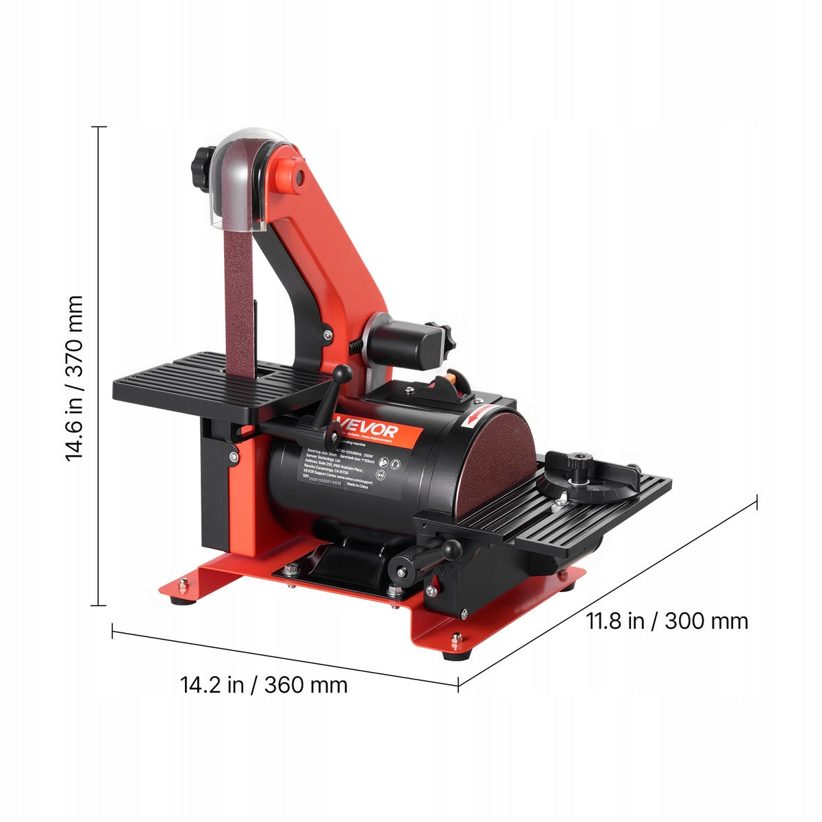 VEVOR 250W 127MM 25X762MM PROFESSIONAL BELT AND DISC SANDER