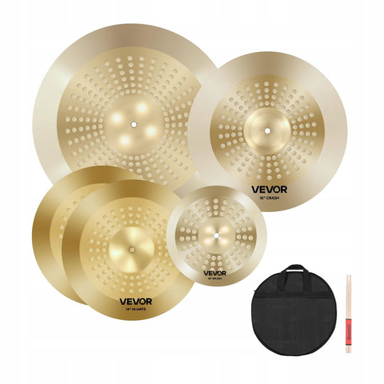 VEVOR 4-PIECE DRUM CYMBAL SET 10 14 16 20 INCH PREMIUM