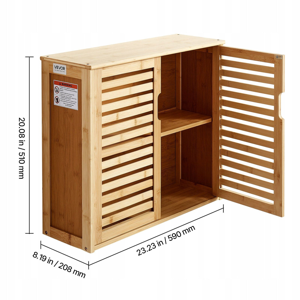 VEVOR PROFESSIONAL BATHROOM WALL CABINET WITH 2 DOORS AND ADJUSTABLE