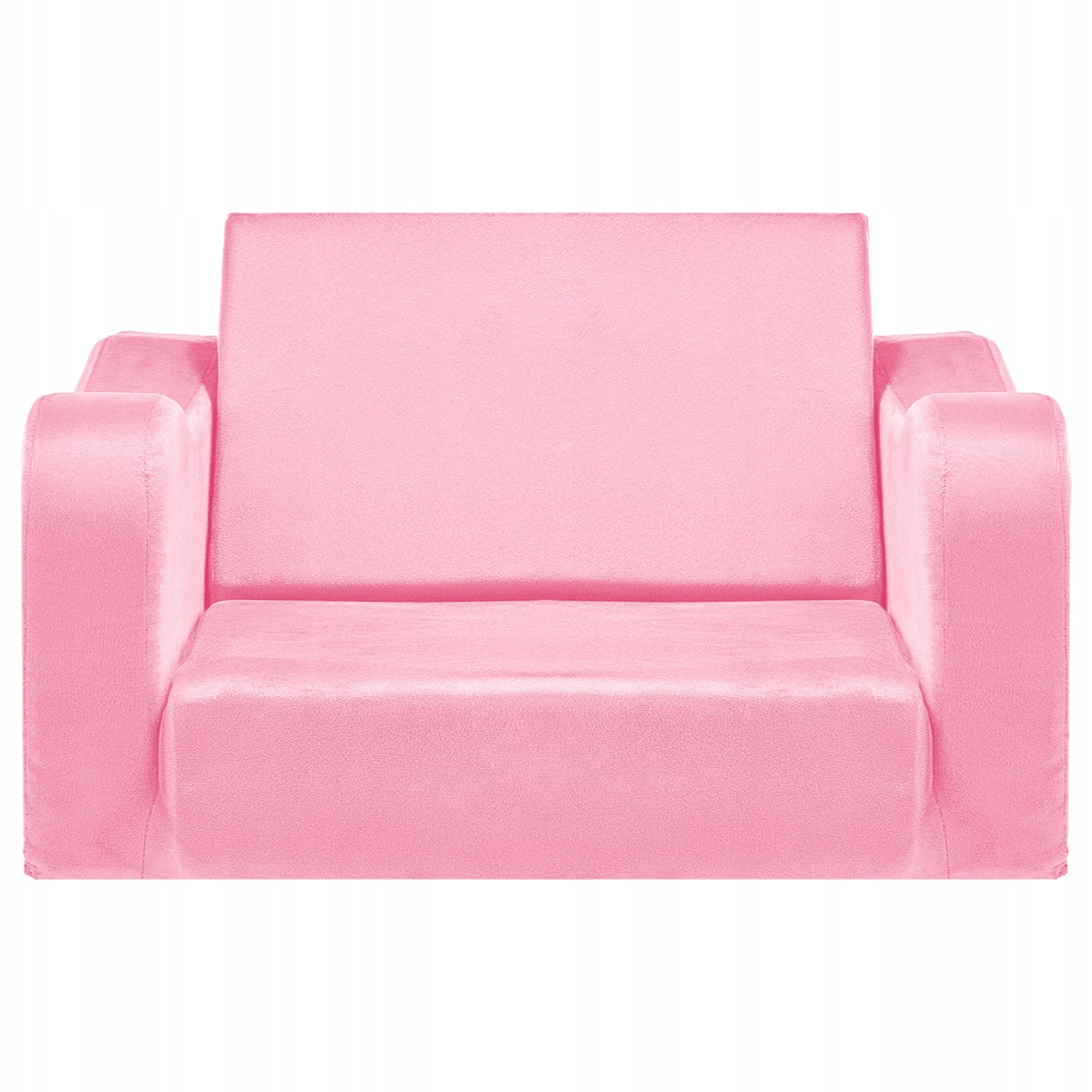 VEVOR 2-in-1 Premium Children's Sofa with 28D Sponge, Short Plush, Pink
