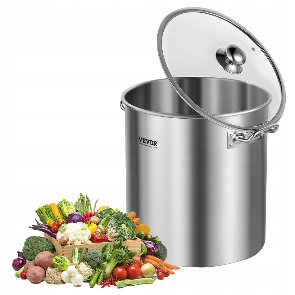 VEVOR 22.7L STAINLESS STEEL STOCK POT LARGE PROFESSIONAL SAUCEPAN