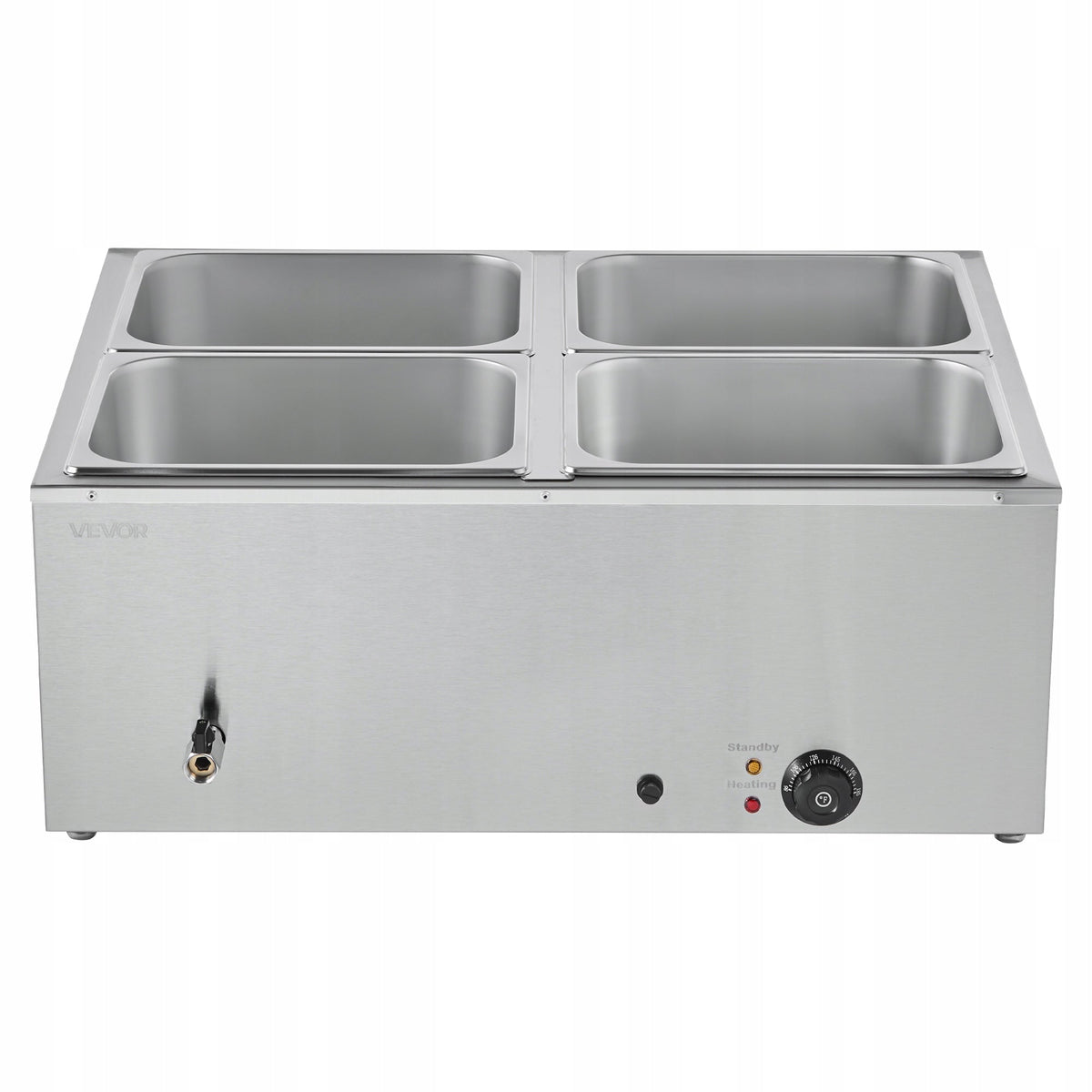 VEVOR PROFESSIONAL COMMERCIAL FOOD WARMER 4 CONTAINERS 1500W