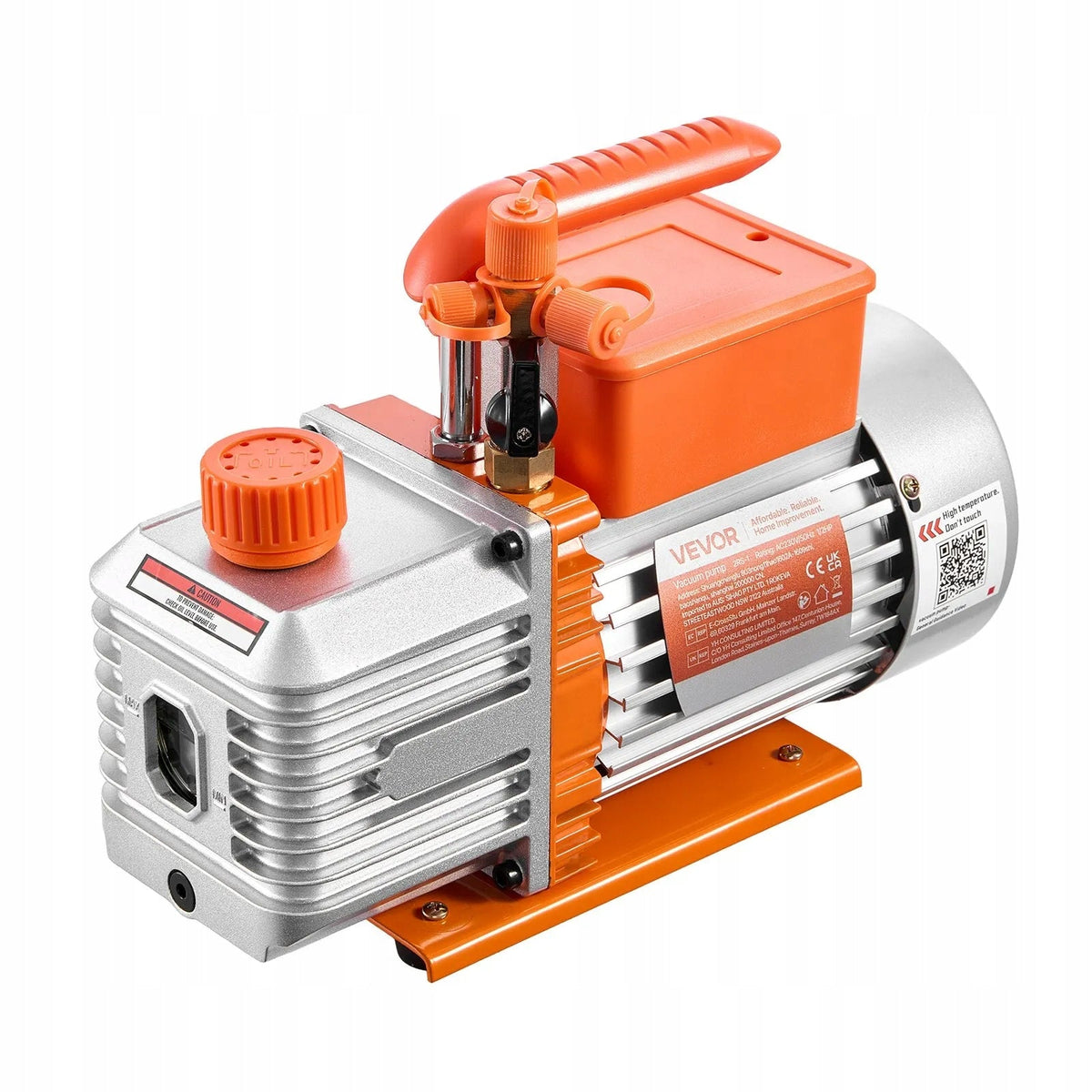 VEVOR 5 CFM 142 L/MIN 375W TWO-STAGE VACUUM PUMP BEST FOR HVAC