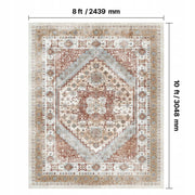 RUG VEVOR 2439X3048 MM BROWN-RED SHORT PILE WASHABLE