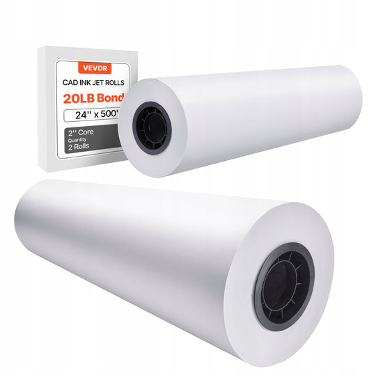 VEVOR LARGE FORMAT PLOTTER PAPER 2 ROLLS 61 CM X 152.4 M PREMIUM