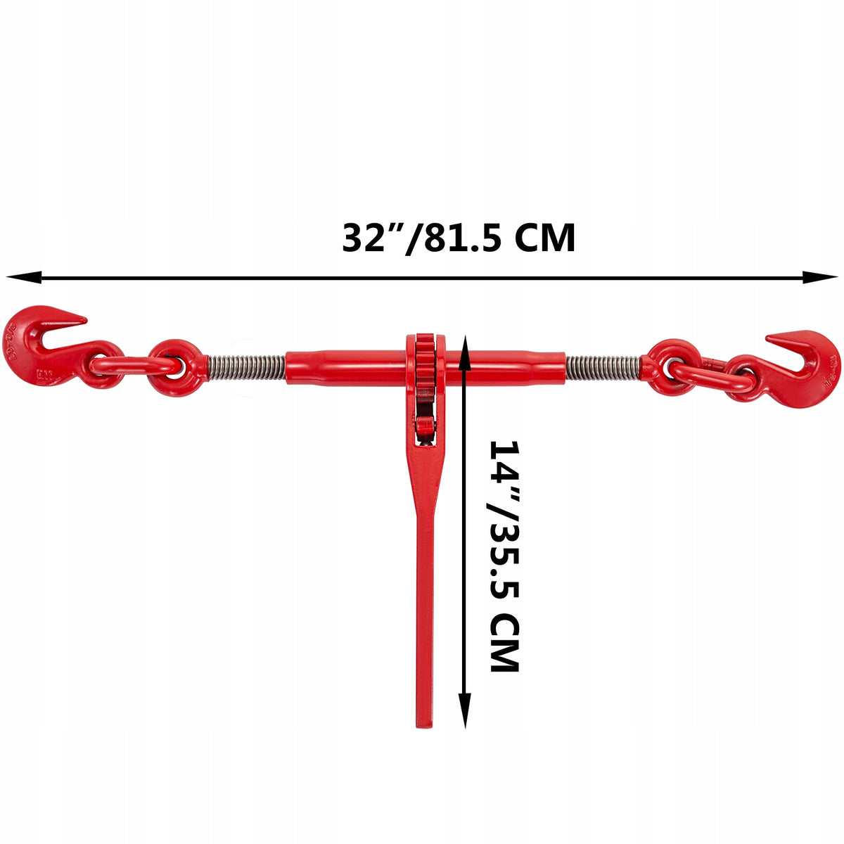 VEVOR 10-13 MM RATCHET LOAD BINDER HEAVY DUTY 4-18 T ADJUSTABLE SET OF 4