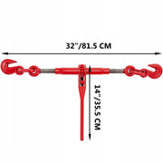 VEVOR 10-13 MM RATCHET LOAD BINDER HEAVY DUTY 4-18 T ADJUSTABLE SET OF 4
