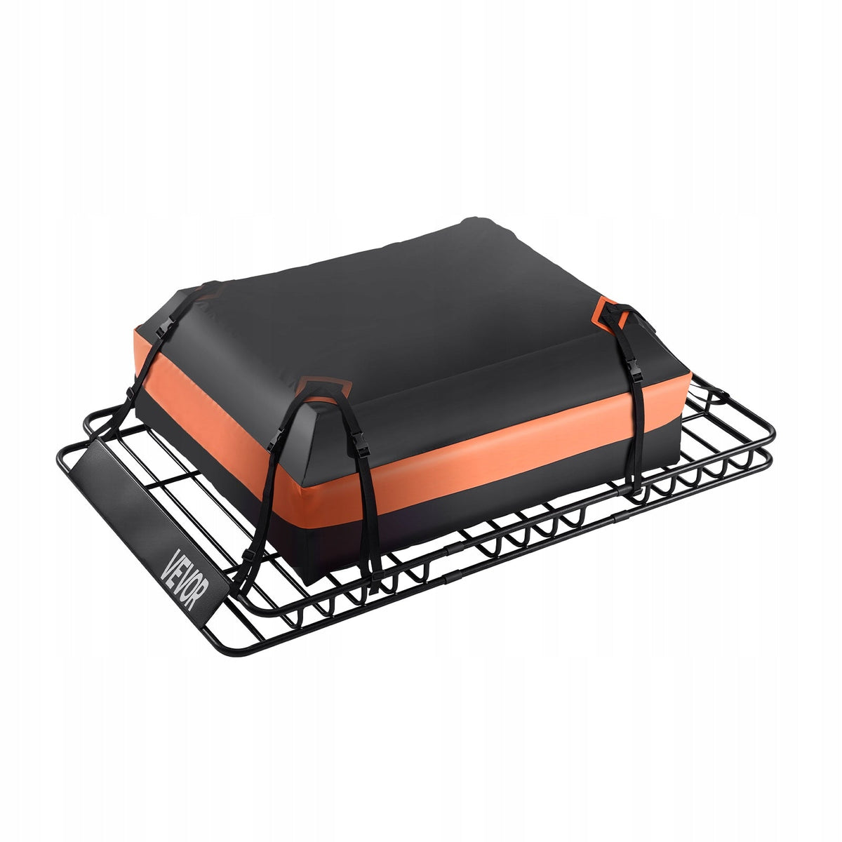 VEVOR HEAVY-DUTY ROOF BASKET 1625X990X105MM WITH WATERPROOF BAG AND NET