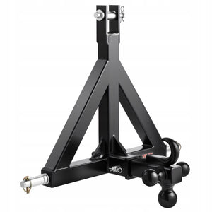 VEVOR 3-Point 2 Inch Receiver Hitch with 3 Balls, Solid and Durable